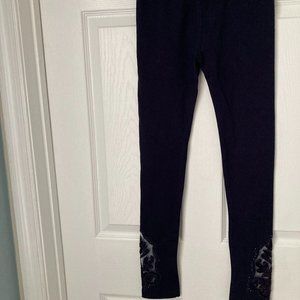 navy laced leggings